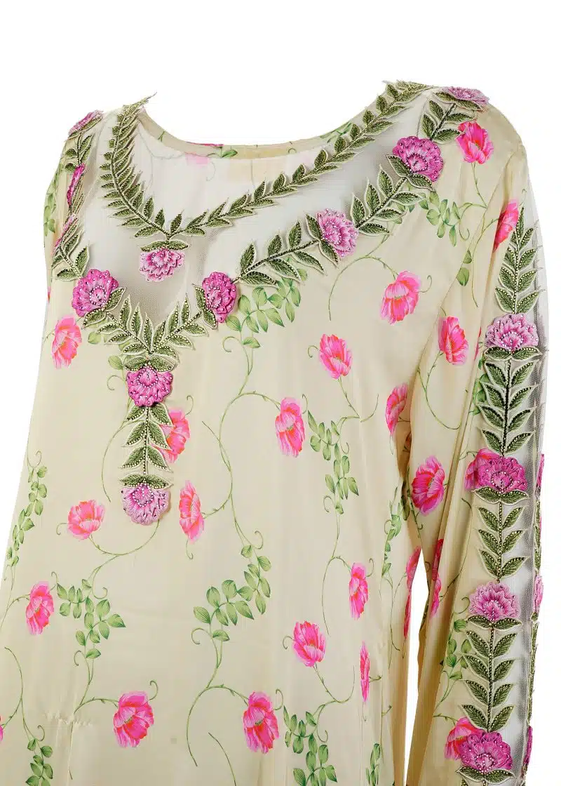 Arabic Jalabiya | Yellow | Stitched | Daily Wear | Jalabiya Style | 1 PC Set - Image 2