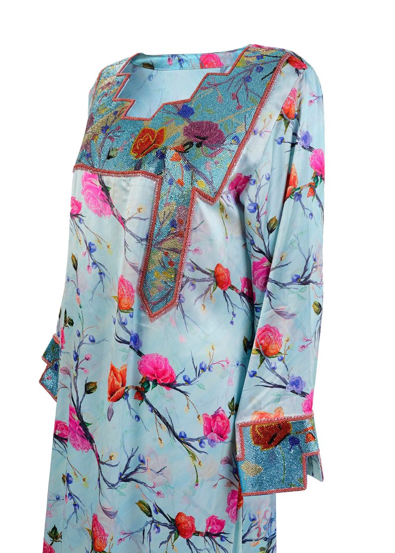Maysarah Studio | Sky Blue | Stitched | Daily wear | Jalabiya Style | 1 pc set - Image 3
