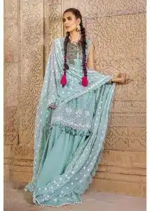 Adan Libas | Stitched | Grey Green | Daily wear | Kurta Set | 3 pc set