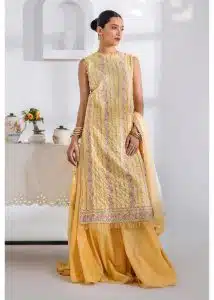Adan Libas | Yellow | Stitched | Daily wear | Kurta Set | 3 pc set.
