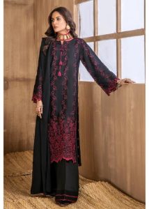 Adan Libas | Black with Red | Stitched | Daily wear | Kurta Trouser | 2 pc set.