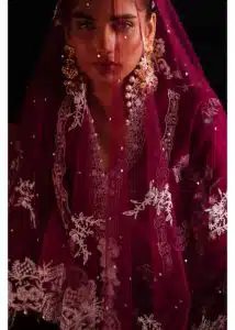 Sana Safinaz | Maroon | Unstitched | Festival Wear | Kurta Set | 3 pc Set
