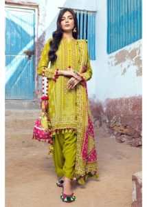 Gul Ahmed Ideas Lawn | Parrot And Pink | Unstitched | Party wear | Printed Lawn Dupata | CL42036A