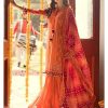 Gul Ahmed Ideas Lawn | Orange | Unstitched | Party wear | Printed Lawn Dupata | CL42036B - Image 3