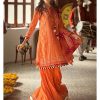 Gul Ahmed Ideas Lawn | Orange | Unstitched | Party wear | Printed Lawn Dupata | CL42036B - Image 6