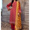 Gul Ahmed Ideas Lawn | Maroon | Unstitched | Party wear | Printed Lawn Dupata | CL42061A