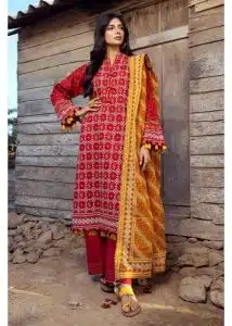 Gul Ahmed Ideas Lawn | Maroon | Unstitched | Party wear | Printed Lawn Dupata | CL42061A