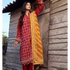Gul Ahmed Ideas Lawn | Maroon | Unstitched | Party wear | Printed Lawn Dupata | CL42061A - Image 4