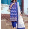 Gul Ahmed Ideas Lawn | Royal Blue | Unstitched | Party wear | Printed Lawn Dupata | CL42062A