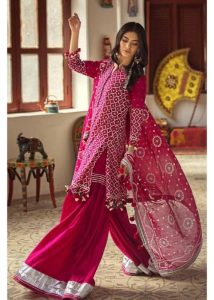 Gul Ahmed Ideas Lawn | Fushia Pink | Unstitched | Party wear | Printed Lawn Dupata | CL42008B