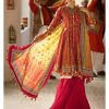 Gul Ahmed Ideas Lawn | Carrot Red | Unstitched | Party wear | Printed Lawn Dupata | CL42042B
