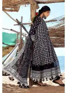 Gul Ahmed Ideas Lawn | Black And White | Unstitched | Party wear | Printed Lawn Dupata | CL42039A