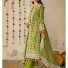 Gul Ahmed Ideas Lawn | Mehndi And White | Unstitched | Party wear | Printed Lawn Dupatta | CL42039B - Image 5