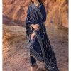 Gul Ahmed Ideas Lawn | Navy Blue | Unstitched | Party wear | Printed Lawn Dupata | BM42006