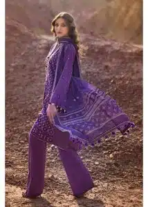 Gul Ahmed Ideas Lawn | Dark Purple | Unstitched | Party wear | Printed Lawn Dupata | BM42008
