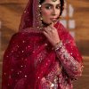 Hussain Rehar Luxury Festive | Red Maroon | Unstitched | Organza Dupatta | GULAL - Image 2