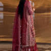 Hussain Rehar Luxury Festive | Red Maroon | Unstitched | Organza Dupatta | GULAL - Image 5