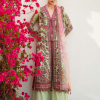 Hussain Rehar Luxury Lawn | Mint Green | Unstitched | Feastive | Silk Dupatta | EIRA - Image 2