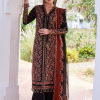 Hussain Rehar Luxury Lawn | Black | Unstitched | Feastive | Silk Dupatta | SIFOUNA