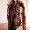Hussain Rehar Luxury Lawn | Black | Unstitched | Feastive | Silk Dupatta | SIFOUNA - Image 2