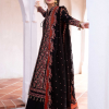 Hussain Rehar Luxury Lawn | Black | Unstitched | Feastive | Silk Dupatta | SIFOUNA - Image 4