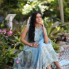Noor By Saadia Luxe Chikankari Lawn | Sky Blue | Unstitched | Party Wear | Chiffon Dupatta | 2A - Image 4