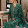 Noor By Saadia Luxe Chikankari Lawn | Teal Green | Unstitched | Party Wear | Chiffon Dupatta | 4A - Image 3