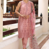 Noor By Saadia Luxe Chikankari Lawn | Peach Pink | Unstitched | Party Wear | Chiffon Dupatta | 4B