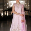 Noor By Saadia Luxe Chikankari Lawn | Baby Pink | Unstitched | Party Wear | Chiffon Dupatta | 11A - Image 2