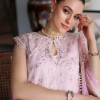 Noor By Saadia Luxe Chikankari Lawn | Baby Pink | Unstitched | Party Wear | Chiffon Dupatta | 11A - Image 4