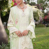 Noor By Saadia Luxe Chikankari Lawn | Lemon Green | Unstitched | Party Wear | Chiffon Dupatta | 11B - Image 3