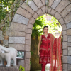 Noor By Saadia Luxe Chikankari Lawn | Maroon | Unstitched | Party Wear | Chiffon Dupatta | 12A - Image 4