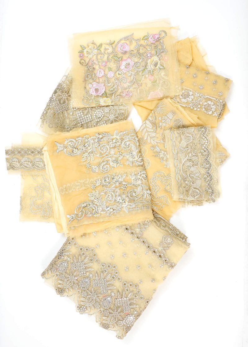 Maysarah Studio | Beige | Unstitched | Festival Wear | Kurta Set | 3 pc Set - Image 5