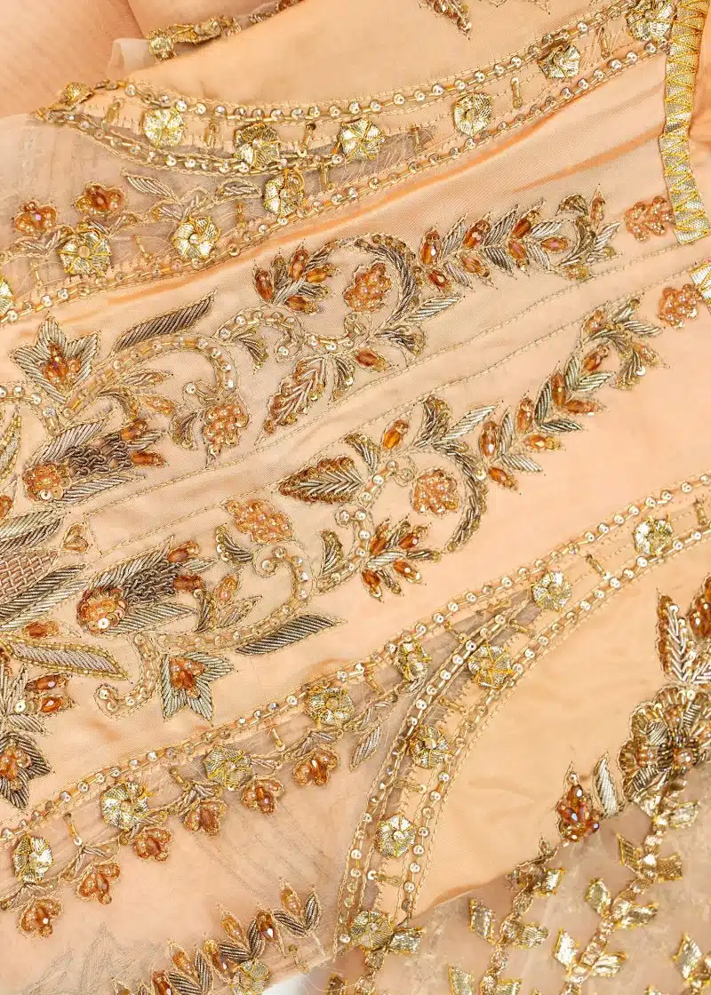 Pakistani | Beige | Unstitched | Festival Wear | Kurta Set | 3 pc Set - Image 2