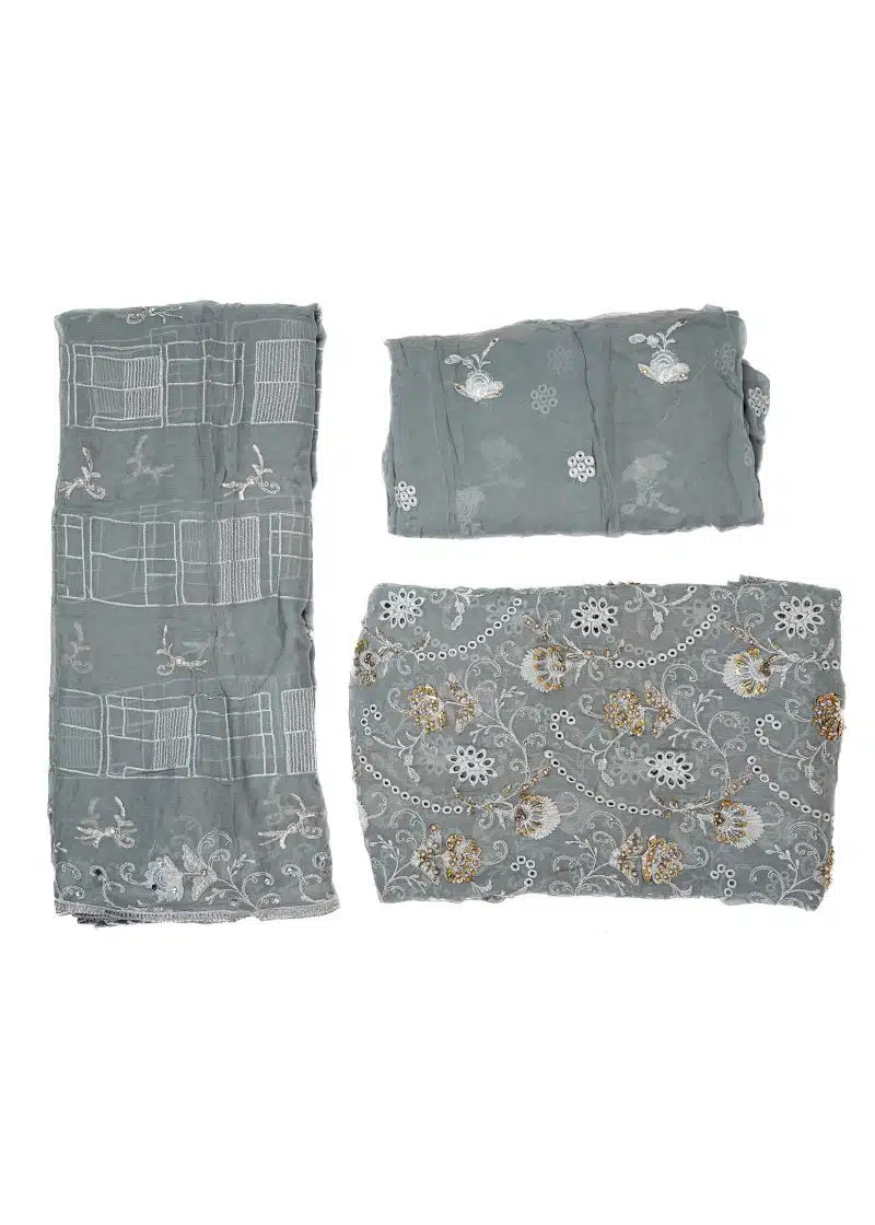 Maysarah Studio | Peach | Unstitched | Festival Wear | Kurta Set | 3 pc Set'