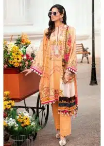 Gul Ahmed | Peach | Unstitched | Daily wear | Kurta Dupatta Trouser | 3 pc set