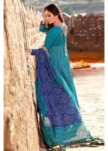 Gul Ahmed | Blue & Lama | Unstitched | Daily wear | Kurta Dupatta Trouser | 3 pc set