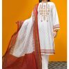 Gul Ahmed | White | Unstitched | Daily wear | Kurta Dupatta Trouser | 3 pc set