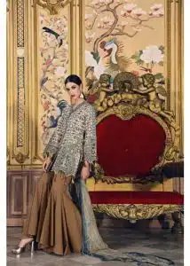 Gul Ahmed | Brown | Unstitched | Daily wear | Kurta Dupatta Trouser | 3 pc set