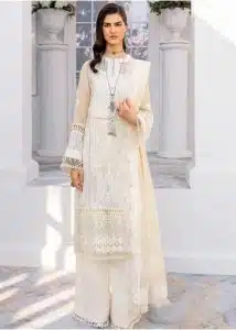 Gul Ahmed | Off White | Unstitched | Daily wear | Kurta Dupatta Trouser | 3 pc set