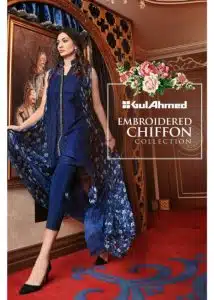 Gul Ahmed | Blue | Unstitched | Daily wear | Kurta Dupatta Trouser | 3 pc set
