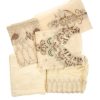 Fancy Gota | Beige | Unstitched | Party Wear | Kurta Dupatta Trouser | 3 pc Set