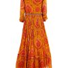 Maysarah Studio | Mustard | Semi Stitched | Wedding wear | Bridal Gown | 1 pc set - Image 4