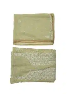 Maysarah Lucknowi | Sea Green | Semi stitched | Festival wear | Kurta Dupatta Style | 2 pc set