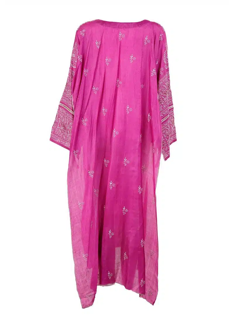 Maysarah Lucknowi | Hot Pink | Semi stitched | Festival wear | Kurta Dupatta Style | 2 pc set - Image 4