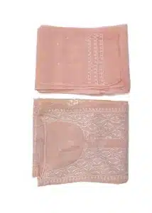 Maysarah Lucknowi | Peach | Semi Stitched | Kurta dupatta | Daily & Festival Wear | 2 pc set.