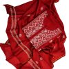 Maysarah Lucknowi | Red | Unstitched | Kurta dupatta | Festival Wear | 2 pc set. - Image 4