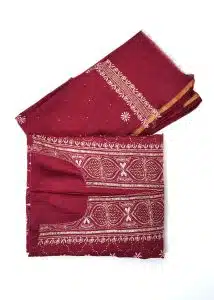 Maysarah Lucknowi | Golden Maroon | Semi stitched | Festival wear | Kurta Dupatta Style | 2 pc set