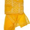 Maysarah Lucknowi | Yellow | Semi stitched | Festival wear | Kurta Dupatta Style | 2 pc set - Image 4