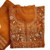 Maysarah Lucknowi | Mustard | Semi stitched | Festival wear | Kurta Dupatta Style | 2 pc set - Image 3
